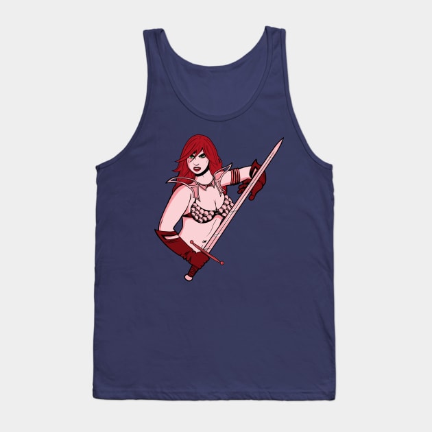 Red Sonja Tank Top by Matt Blairstone